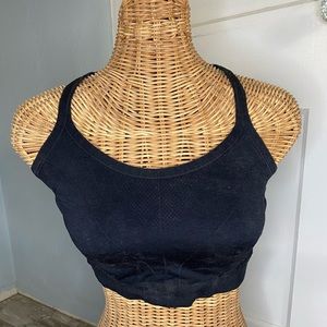 Elastic & lace high support sports bra